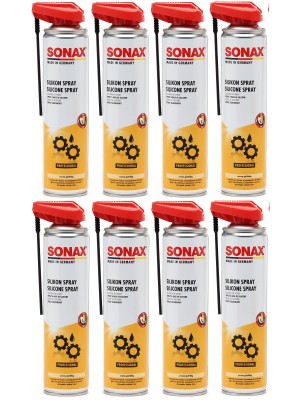 SONAX SilikonSpray mit EasySpray 8x 400 Milliliter