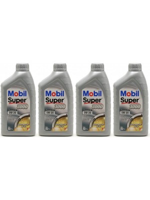 Mobil Super 3000 Formula VC 0W-20 Motoröl 4x 1l = 4 Liter