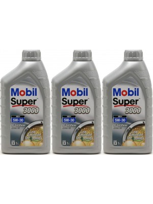 Mobil Super 3000 Formula XE X1 5W-30 Motoröl (BMW LL0-4)1l 3x 1l = 3 Liter