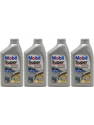 Mobil Super 3000 Formula XE X1 5W-30 Motoröl (BMW LL0-4)1l 4x 1l = 4 Liter