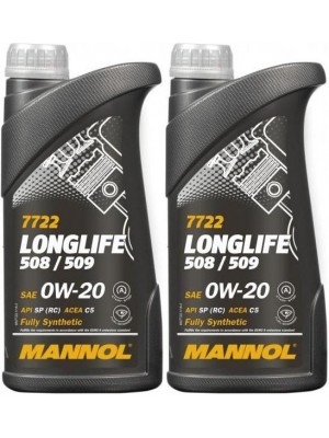 MANNOL 7722 0W-20 Longlife 508.00/ 509.00 Motoröl 2x 1l = 2 Liter