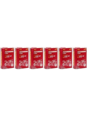 MANNOL 7812 Motorbike 4-Takt synthetisches Ester 10W-40 Motoröl 6x 1l = 6 Liter