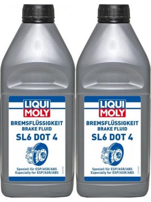 Liqui Moly 21168 Bremsflüssigkeit SL6 DOT 4 2x 1l = 2 Liter