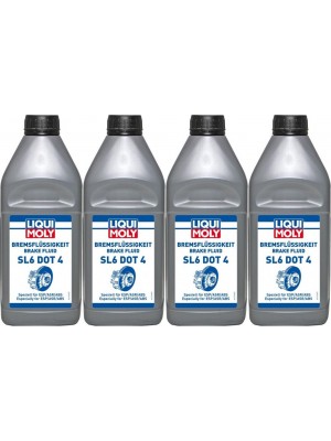 Liqui Moly 21168 Bremsflüssigkeit SL6 DOT 4 4x 1l = 4 Liter