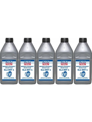 Liqui Moly 21168 Bremsflüssigkeit SL6 DOT 4 5x 1l = 5 Liter