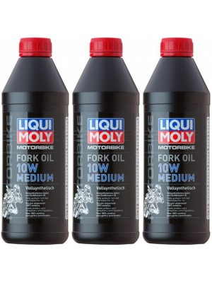 Liqui Moly 2715 Motorbike Fork Oil 10W medium Gabelöl 3x 1l = 3 Liter
