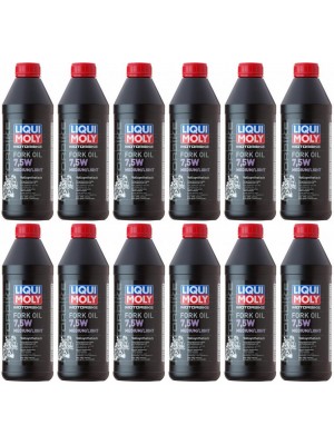 Liqui Moly 2719 Motorbike Fork Oil 7,5W medium/light Gabelöl 12x 1l = 12 Liter
