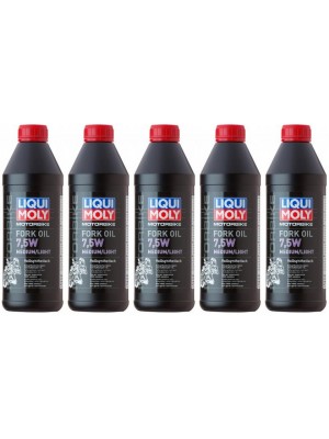 Liqui Moly 2719 Motorbike Fork Oil 7,5W medium/light Gabelöl 5x 1l = 5 Liter