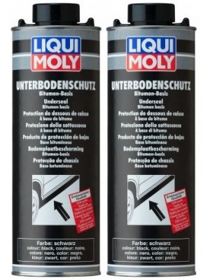 Liqui Moly 6112 Unterbodenschutz Bitumen schwarz 2x 1l = 2 Liter