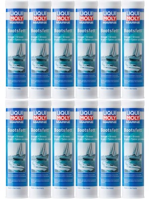 Liqui Moly 25043 Marine Bootsfett Fett Kartusche 12x 400 Gramm