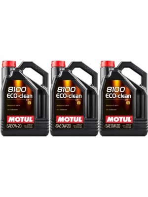 MOTUL Motoröl 8100 ECO CLEAN 0W-20 3x 5 = 15 Liter