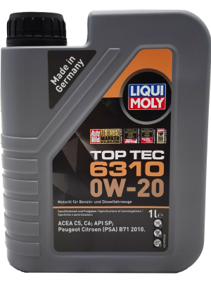 Liqui Moly 21875 Top Tec 6310 0W-20 Motoröl 1 Liter Kanister