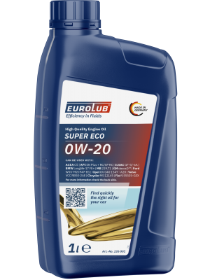 EUROLUB Motoröl SUPER ECO SAE 0W-20 1 Liter Flasche