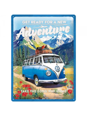 VW Bulli Adventure - Metallschild 30x40 cm