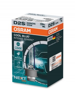 Osram Xenon Brenner D2S 12V+24V 35W P32d-2 XENARC COOL BLUE INTENSE NextGen. 6200K +150% 1st.