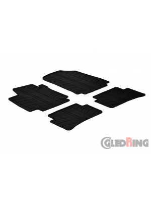 Original Gledring Passform Fußmatten Gummimatten 4 Tlg.+Fixing - Renault Clio IV 2012->08.2019