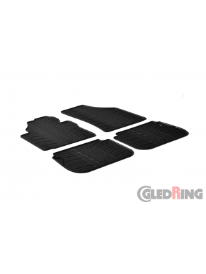 Original Gledring Passform Fußmatten Gummimatten 4 Tlg.+Fixing - Volkswagen VW Caddy 2004/2010->2015->/Caddy Cross 2013->2020
