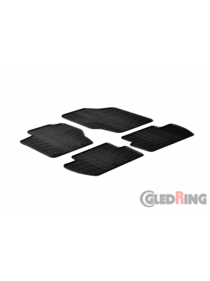 Original Gledring Passform Fußmatten Gummimatten 4 Tlg.+Fixing - Citroen C4 2005 -2009