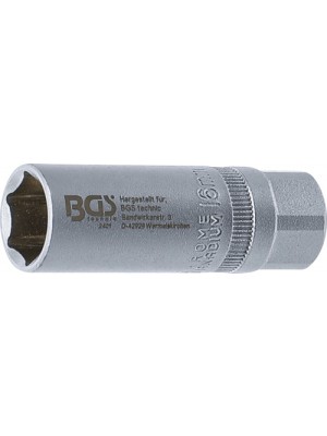 BGS 2401 Zündkerzen-Einsatz Sechskant | Antrieb Innenvierkant 12,5 mm (1/2"") | SW 16 mm