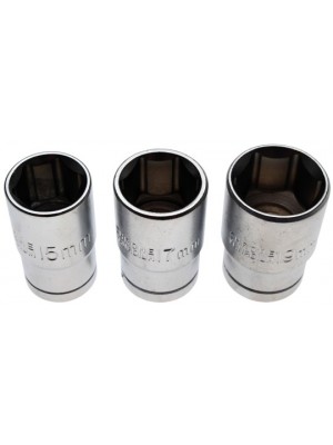 BGS 15125 Steckschlüsseleinsatz-Satz | Antrieb 12,5 mm (1/2"") | SW 15 - 17 - 19 mm | 3-tlg.
