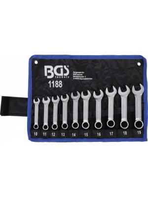 BGS 1188 Maul-Ringschlüssel-Satz | extra kurz | SW 10 - 19 mm | 10-tlg.