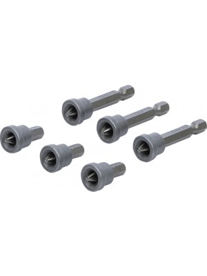 BGS 50406 Bit-Satz mit Tiefenstopp | für Gipskartonplatten | Antrieb Außensechskant 6,3 mm (1/4"") | Kreuzschlitz PH2 | 6-tlg.