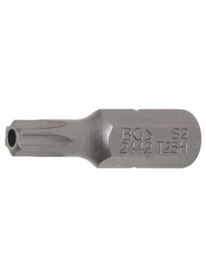 BGS 2442 Bit | Länge 25 mm | Antrieb Außensechskant 6,3 mm (1/4"") | T-Profil (für Torx) mit Bohrung T25