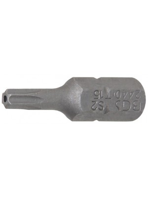 BGS 2440 Bit | Länge 25 mm | Antrieb Außensechskant 6,3 mm (1/4"") | T-Profil (für Torx) mit Bohrung T15