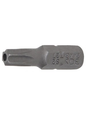 BGS 2443 Bit | Länge 25 mm | Antrieb Außensechskant 6,3 mm (1/4"") | T-Profil (für Torx) mit Bohrung T27
