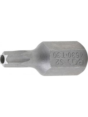 BGS 4630 Bit | Länge 30 mm | Antrieb Außensechskant 10 mm (3/8"") | T-Profil (für Torx) mit Bohrung T30