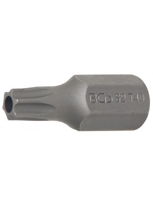 BGS 4640 Bit | Länge 30 mm | Antrieb Außensechskant 10 mm (3/8"") | T-Profil (für Torx) mit Bohrung T40