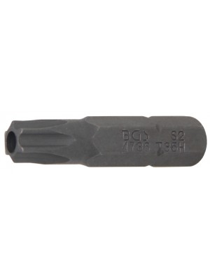 BGS 4736 Bit | Länge 30 mm | Antrieb Außensechskant 6,3 mm (1/4"") | T-Profil (für Torx) mit Bohrung T35