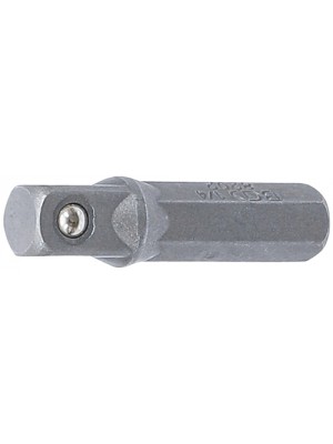 BGS 8202 Bit-Knarren-Adapter | Außensechskant 6,3 mm (1/4"") - Außenvierkant 6,3 mm (1/4"") | 30 mm