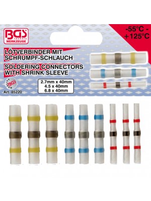 BGS 85220 Lötverbinder-Sortiment | mit Schrumpfschlauch | 9-tlg.