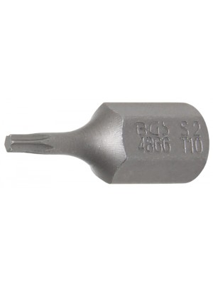 BGS 4866 Bit | Länge 30 mm | Antrieb Außensechskant 10 mm (3/8"") | T-Profil (für Torx) T10