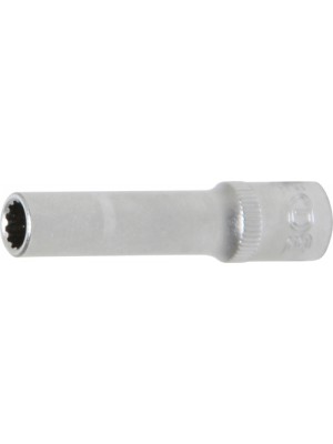 BGS 10156 Steckschlüssel-Einsatz Gear Lock, tief | Antrieb Innenvierkant 6,3 mm (1/4"") | SW 6 mm