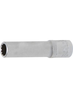 BGS 10157 Steckschlüssel-Einsatz Gear Lock, tief | Antrieb Innenvierkant 6,3 mm (1/4"") | SW 7 mm