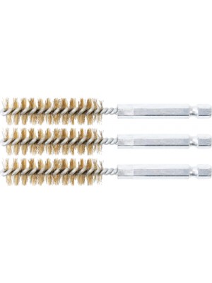 BGS 3078-13-M Messingbürste | 13 mm | Antrieb Außensechskant 6,3 mm (1/4"") | 3-tlg.