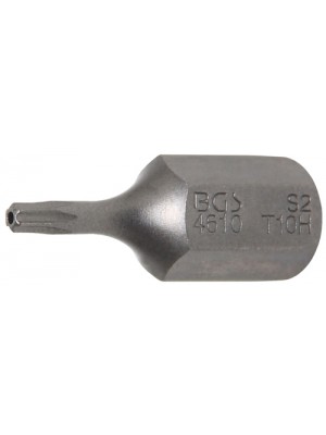 BGS 4610 Bit | Länge 30 mm | Antrieb Außensechskant 10 mm (3/8"") | T-Profil (für Torx) mit Bohrung T10