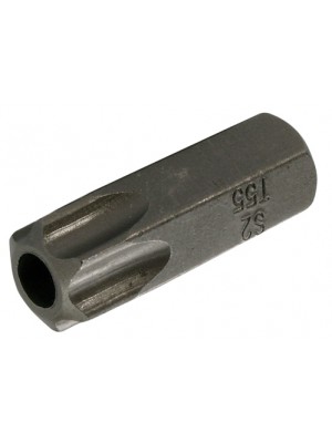 BGS 4655 Bit | Länge 30 mm | Antrieb Außensechskant 10 mm (3/8"") | T-Profil (für Torx) mit Bohrung T55