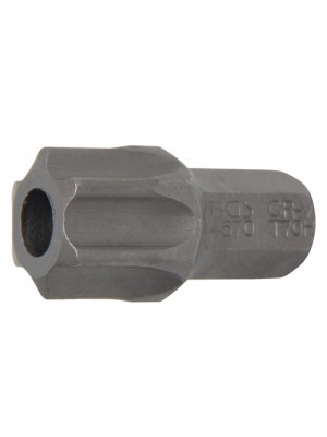 BGS 4670 Bit | Länge 30 mm | Antrieb Außensechskant 10 mm (3/8"") | T-Profil (für Torx) mit Bohrung T70