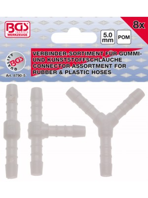 BGS 8790-5 Schlauchverbinder-Sortimente | kraftstoffbeständig | 5 mm | 8 tlg.