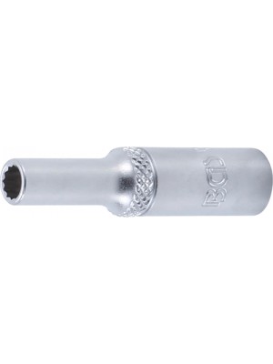 BGS 10704 Steckschlüssel-Einsatz Zwölfkant, tief | Antrieb Innenvierkant 6,3 mm (1/4"") | SW 5 mm