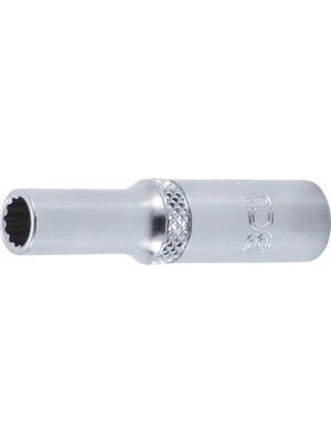 BGS 10706 Steckschlüssel-Einsatz Zwölfkant, tief | Antrieb Innenvierkant 6,3 mm (1/4"") | SW 6 mm