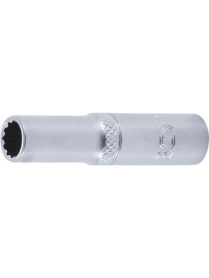 BGS 10707 Steckschlüssel-Einsatz Zwölfkant, tief | Antrieb Innenvierkant 6,3 mm (1/4"") | SW 7 mm