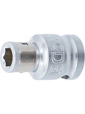 BGS 8225 Bit-Adapter mit Haltekugel | Innenvierkant 10 mm (3/8"") | Innensechskant 6,3 mm (1/4"")