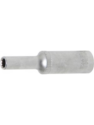 BGS 10154 Steckschlüssel-Einsatz Gear Lock, tief | Antrieb Innenvierkant 6,3 mm (1/4"") | SW 4 mm