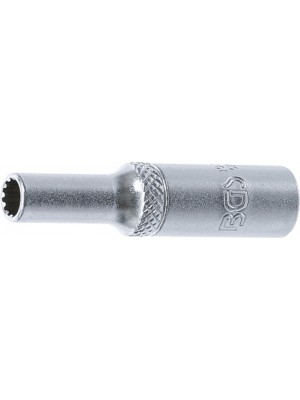BGS 10155 Steckschlüssel-Einsatz Gear Lock, tief | Antrieb Innenvierkant 6,3 mm (1/4"") | SW 5 mm