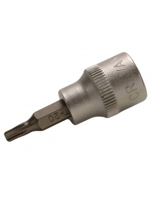 BGS 2571 Bit-Einsatz | Antrieb Innenvierkant 10 mm (3/8"") | T-Profil (für Torx) mit Bohrung T20
