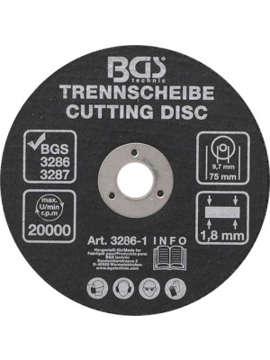 BGS 3286-1 Trennscheibe | Ø 75 x 1,8 x 9,7 mm